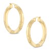 Diamond-Cut Hoop Earrings in Yellow-Tone Sterling Silver