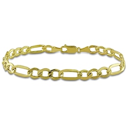 Men's 7.0mm Figaro Chain Bracelet in 10K Gold - 9.0&quot;