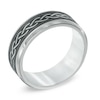 Thumbnail Image 1 of Men's 7.0mm Braid Comfort Fit Stainless Steel Ring - Size 10
