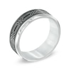 Thumbnail Image 1 of Men's 7.0mm Rectangular Braid Comfort Fit Stainless Steel  Ring - Size 10