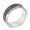 Thumbnail Image 1 of Men's 7.0mm Small Braid Comfort Fit Stainless Steel Ring - Size 10