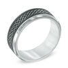 Thumbnail Image 2 of Men's 7.0mm Small Braid Comfort Fit Stainless Steel Ring - Size 10