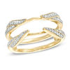 Thumbnail Image 1 of 1/4 CT. T.W. Diamond Double Row Solitaire Enhancer in 14K Gold