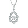 Thumbnail Image 1 of 1/2 CT. T.W. Diamond Starburst Pendant in 10K White Gold