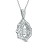Thumbnail Image 2 of 1/2 CT. T.W. Diamond Starburst Pendant in 10K White Gold