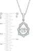 Thumbnail Image 3 of 1/2 CT. T.W. Diamond Starburst Pendant in 10K White Gold