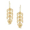 Thumbnail Image 1 of Diamond-Cut Feather Drop Earrings in 10K Gold