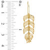 Diamond-Cut Feather Drop Earrings in 10K Gold