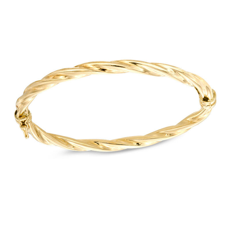 Twist Bangle in 10K Gold