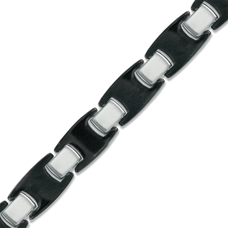 Main Image 2 of Link Bracelet in Two-Tone Tungsten - 8.5"