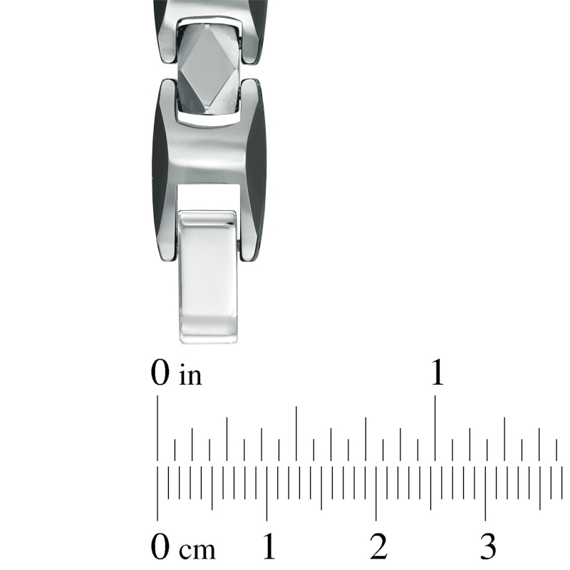 Main Image 3 of Link Bracelet in Two-Tone Tungsten - 8.5"