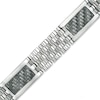 Thumbnail Image 0 of Men’s Carbon fiber Link Bracelet in Stainless Steel - 8.5"