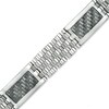 Thumbnail Image 1 of Men’s Carbon fiber Link Bracelet in Stainless Steel - 8.5"