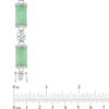 Thumbnail Image 2 of Rectangular Jade Link Bracelet in Sterling Silver - 7.5"