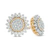 1/3 CT. T.W. Composite Diamond Sunburst Stud Earrings in 10K Gold