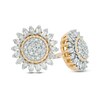 Thumbnail Image 0 of 1/3 CT. T.W. Composite Diamond Sunburst Stud Earrings in 10K Gold