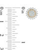 Thumbnail Image 1 of 1/3 CT. T.W. Composite Diamond Sunburst Stud Earrings in 10K Gold