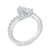 Thumbnail Image 1 of 1 CT. T.W. Two-Stone Diamond Bypass Anniversary Band in 14K White Gold