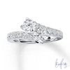 Thumbnail Image 0 of Ever Us® 1-1/2 CT. T.W. Two-Stone Diamond Bypass Ring in 14K White Gold