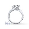 Thumbnail Image 1 of Ever Us® 1-1/2 CT. T.W. Two-Stone Diamond Bypass Ring in 14K White Gold