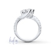 Thumbnail Image 2 of Ever Us® 1-1/2 CT. T.W. Two-Stone Diamond Bypass Ring in 14K White Gold