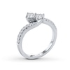 Thumbnail Image 2 of Ever Us™ 1/2 CT. T.W. Two-Stone Diamond Ring in 14K White Gold