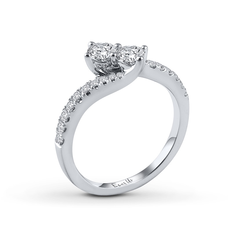 Ever Us™ 1/2 CT. T.W. Two-Stone Diamond Ring in 14K White Gold