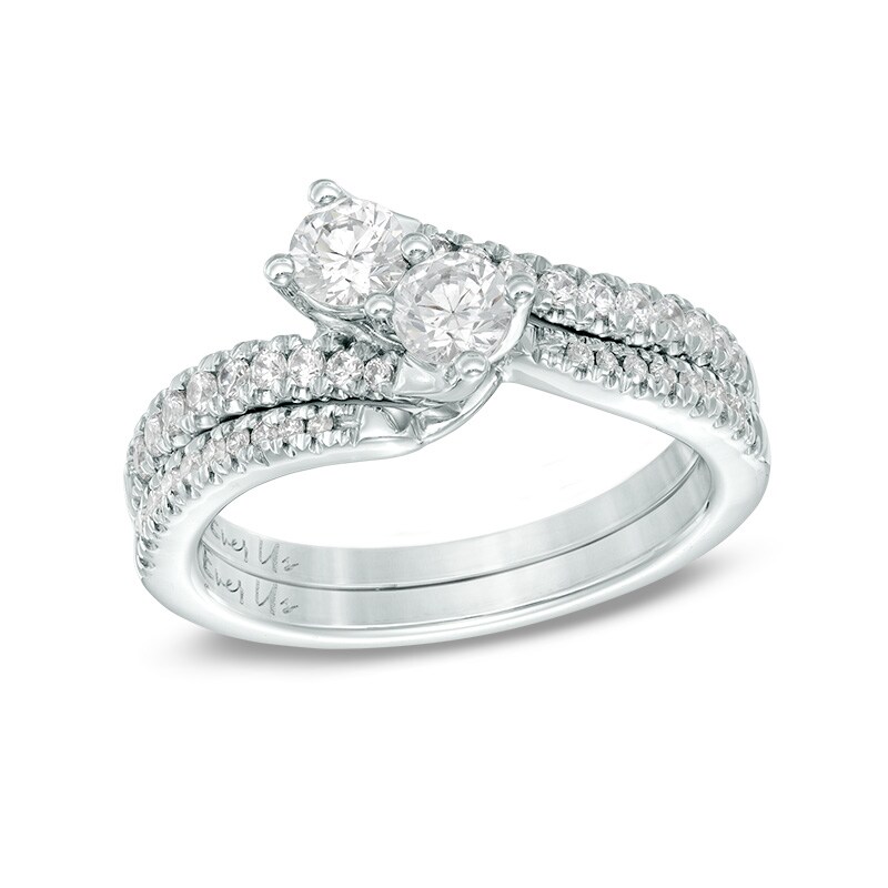 Ever Us™ 1/2 CT. T.W. Two-Stone Diamond Ring in 14K White Gold