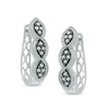1/5 CT. T.W. Grey Diamond Three Stone Cluster Drop Earrings in Sterling Silver