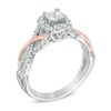 Thumbnail Image 2 of 3/4 CT. T.W. Princess-Cut Diamond Frame Engagement Ring in 14K Two-Tone Gold