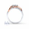 Thumbnail Image 2 of Ever Us® 1/2 CT. T.W. Two-Stone Diamond Swirl Band in 14K Two-Tone Gold