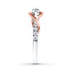 Thumbnail Image 3 of Ever Us® 1/2 CT. T.W. Two-Stone Diamond Swirl Band in 14K Two-Tone Gold