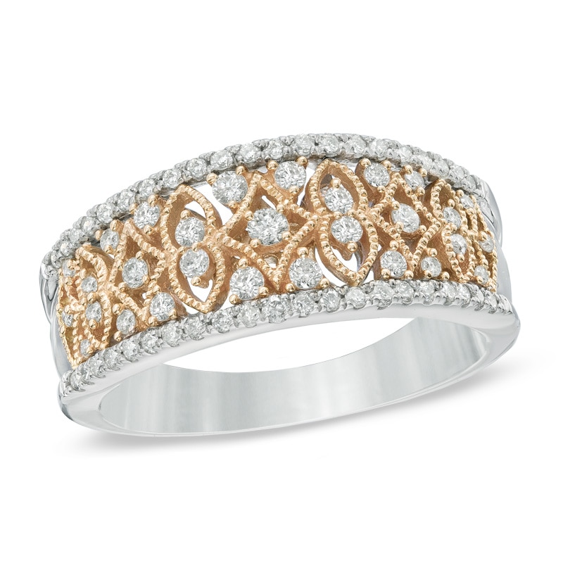 1/2 CT. T.W. Diamond Ring in 10K Two-Tone Gold