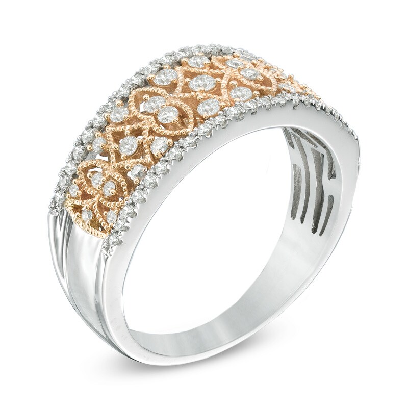 1/2 CT. T.W. Diamond Ring in 10K Two-Tone Gold