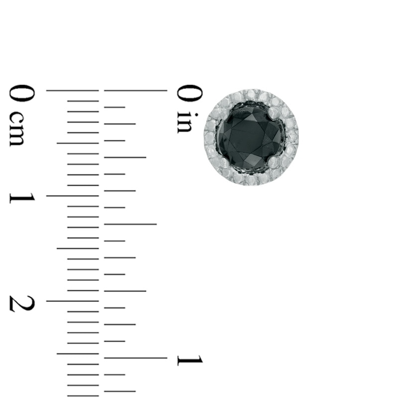 Main Image 2 of 2 CT. T.W. Black Diamond Solitaire Stud Earrings in Sterling Silver