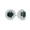 Thumbnail Image 0 of 1 CT. T.W. Black Diamond Solitaire Stud Earrings in Sterling Silver