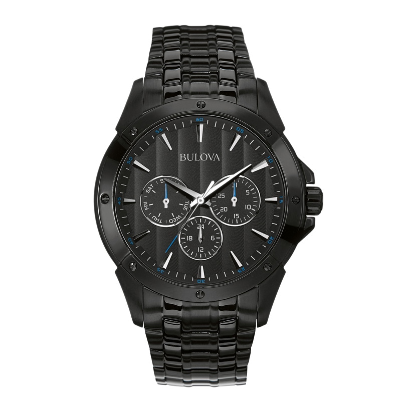 Men's Bulova Chronograph Watch with Black Dial (Model: 98C121)