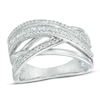 Thumbnail Image 1 of 1/4 CT. T.W. Diamond Orbit Ring in Sterling Silver