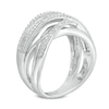 Thumbnail Image 2 of 1/4 CT. T.W. Diamond Orbit Ring in Sterling Silver