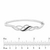 Thumbnail Image 2 of 1/10 CT. T.W. Enhanced Black and White Diamond Swirl Bangle, Necklace and Earrings Set in Sterling Silver
