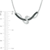Thumbnail Image 3 of 1/10 CT. T.W. Enhanced Black and White Diamond Swirl Bangle, Necklace and Earrings Set in Sterling Silver