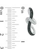 Thumbnail Image 4 of 1/10 CT. T.W. Enhanced Black and White Diamond Swirl Bangle, Necklace and Earrings Set in Sterling Silver