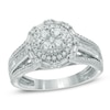 Thumbnail Image 0 of 1 CT. T.W. Multi-Diamond Alternating Frame Ring in 10K White Gold