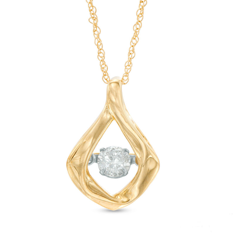 Unstoppable Love™ 1/3 CT. Diamond Solitaire Teardrop Pendant in 10K