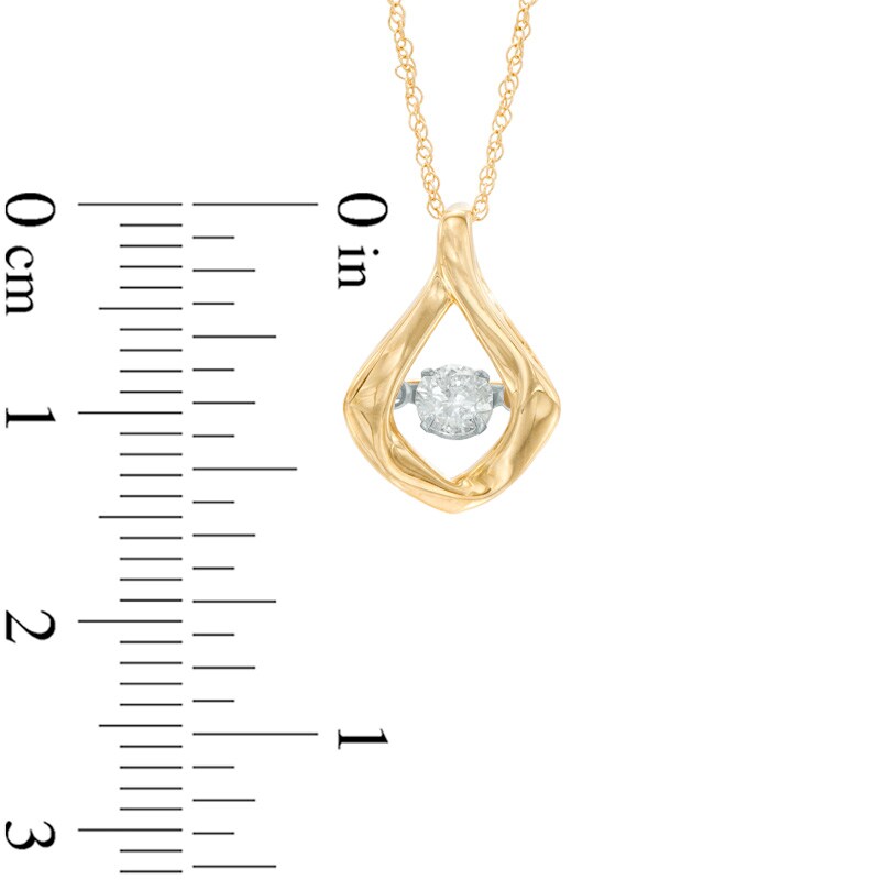 1/3 CT. Diamond Solitaire Teardrop Pendant in 10K Gold