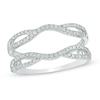 Thumbnail Image 1 of 1/4 CT. T.W. Diamond Double Row Solitaire Enhancer in 14K White Gold