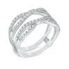 Thumbnail Image 1 of 3/4 CT. T.W. Diamond Double Row Solitaire Enhancer in 14K White Gold