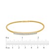 Thumbnail Image 2 of 1/4 CT. T.W. Diamond Bangle in Sterling Silver and 14K Gold Plate - 6.75"