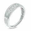 Thumbnail Image 1 of Men's 1/3 CT. T.W. Diamond Seven Stone Step Edge Anniversary Band in 10K White Gold