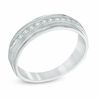 Thumbnail Image 1 of Men's 1/4 CT. T.W. Diamond Milgrain Anniversary Band in 14K White Gold